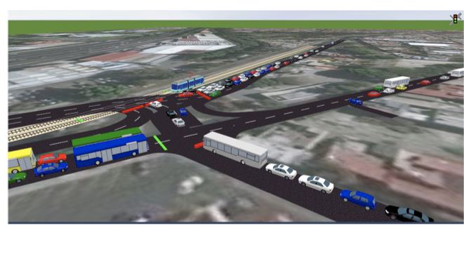Simulación de corredor vial